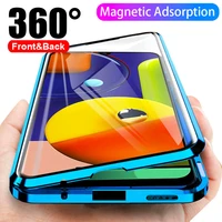 360 double sided magnetic adsorption metal case for iphone 13 11 12 pro xs max xr x 8 7 plus 12 13 mini se2 glass cover coque