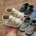 Летние сандалии для новорожденных девочек и мальчиков, однотонные повседневные сандалии из хлопка, популярная обувь для маленьких мальчиков, 2020