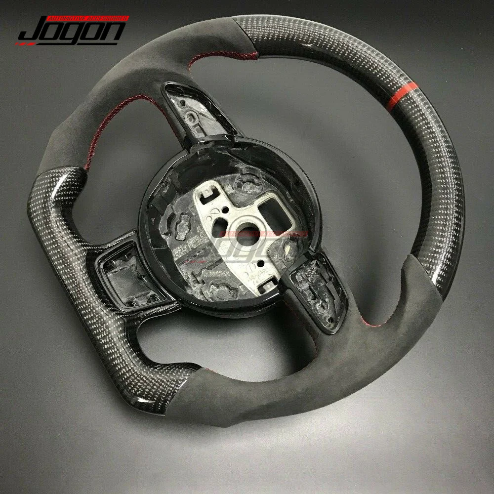 Дешево Сменное рулевое колесо из углеродного волокна для AUDI A3 A4 A5 A6 A7 S3 S4 S5 S6 S7, автомобильные аксессуары, стильная отделка чехла на заказ