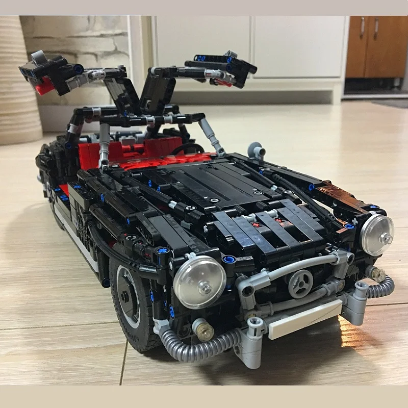 Buildmoc 300SL ི Gullwing Supercar Racers автомобили Спортивная модель автомобиля строительные