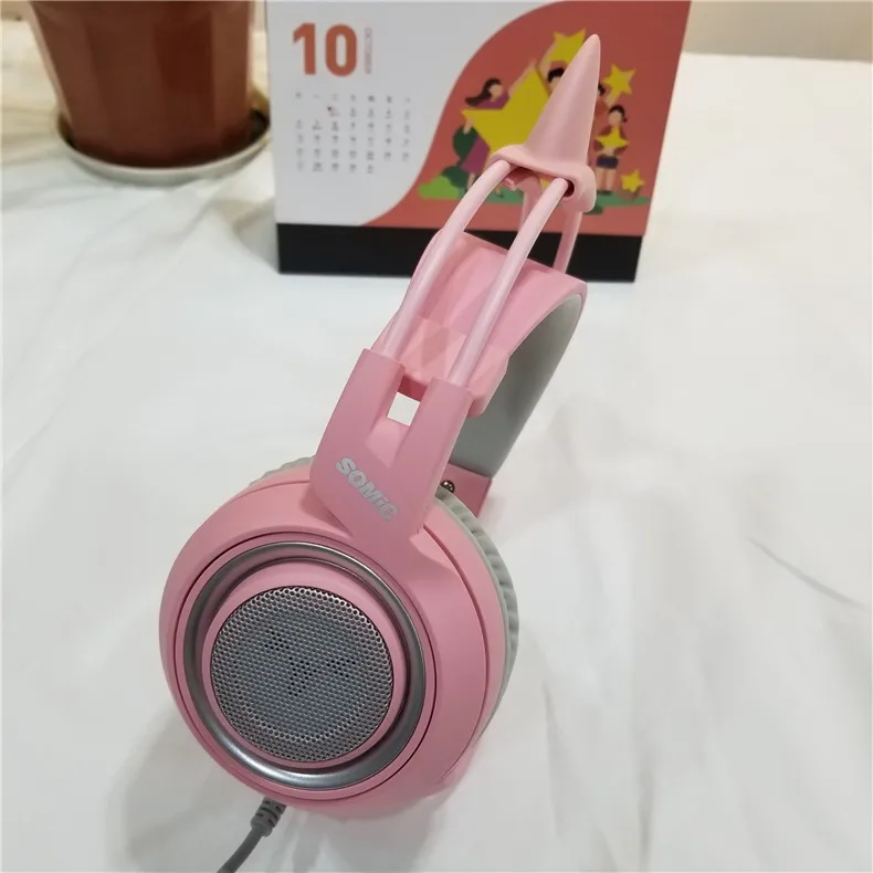 SOMiC G951S DJ PS4 игровая гарнитура шлем Проводные ПК стерео наушники "Кошка" наушники с микрофоном для нового Xbox One/ноутбука геймера
