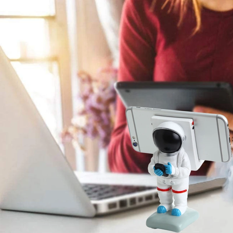

Nordic Spaceman Lazy Mobile Phone Holder Astronaut Figurines Apple IPad Tablet Computer Stand Bracket Personalized Birthday Gift