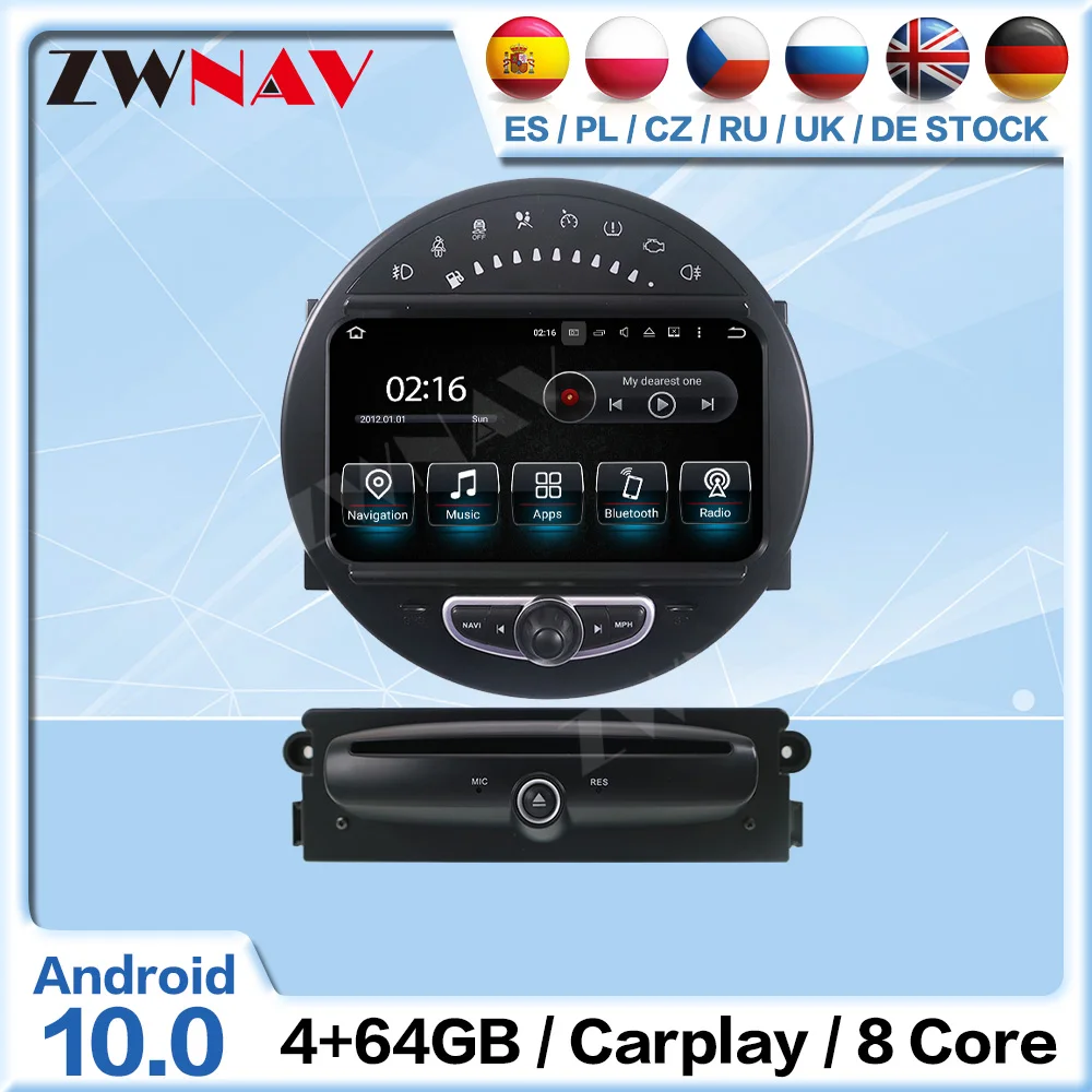 

128G Carplay Android радио приемник для BMW Mini Cooper 2006 2007 2008 2009 2010 2011 2012 2013 аудио стерео GPS Видео головное устройство