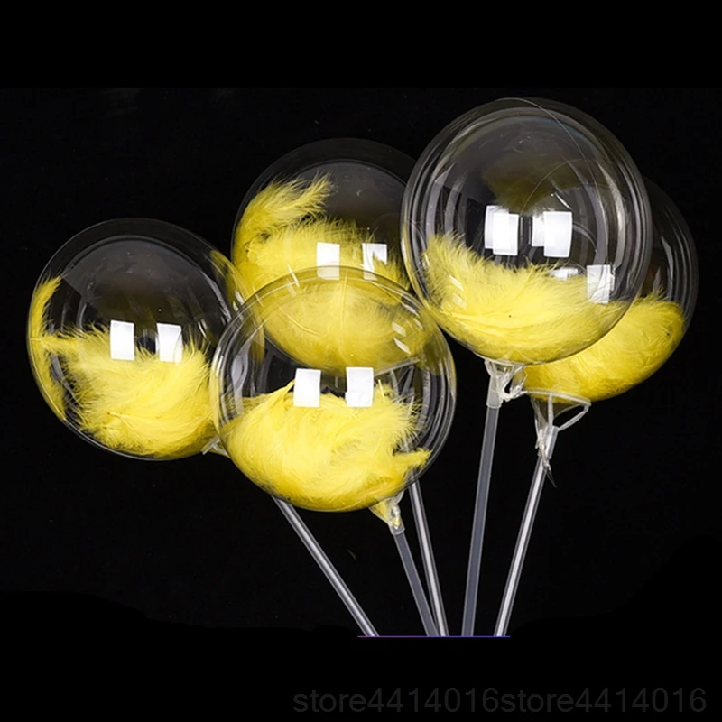 100 шт. натуральные перья радуги прозрачные аксессуары для воздушных шаров