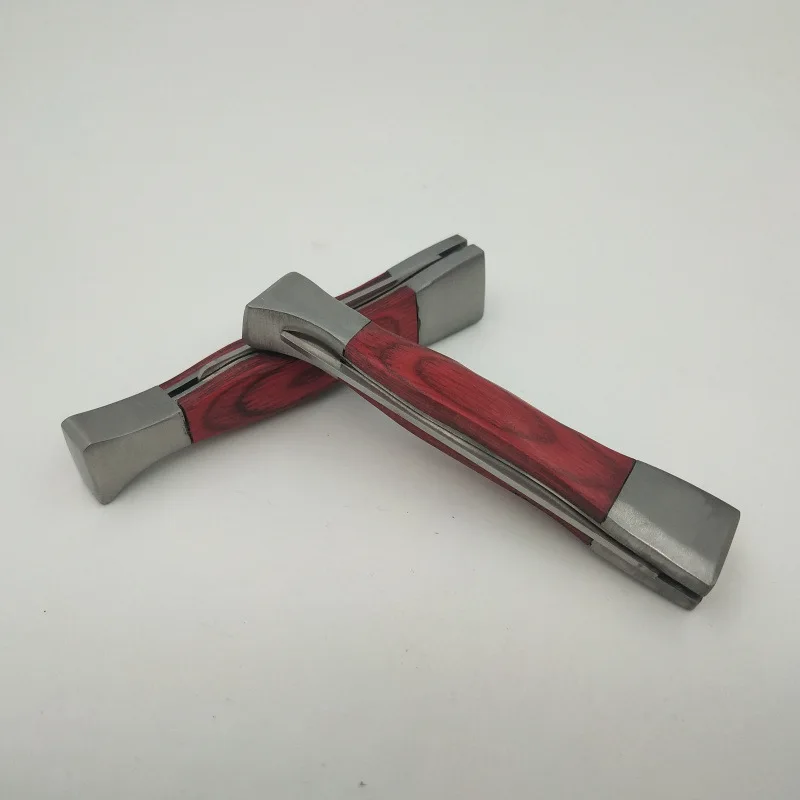 

3in1Tobacco Smoking Red Wood Stainless Steel Smoking Pipe Cleaning Clean Up The Flue Blocking Pipe Cleaning Reamers Tamper Tool