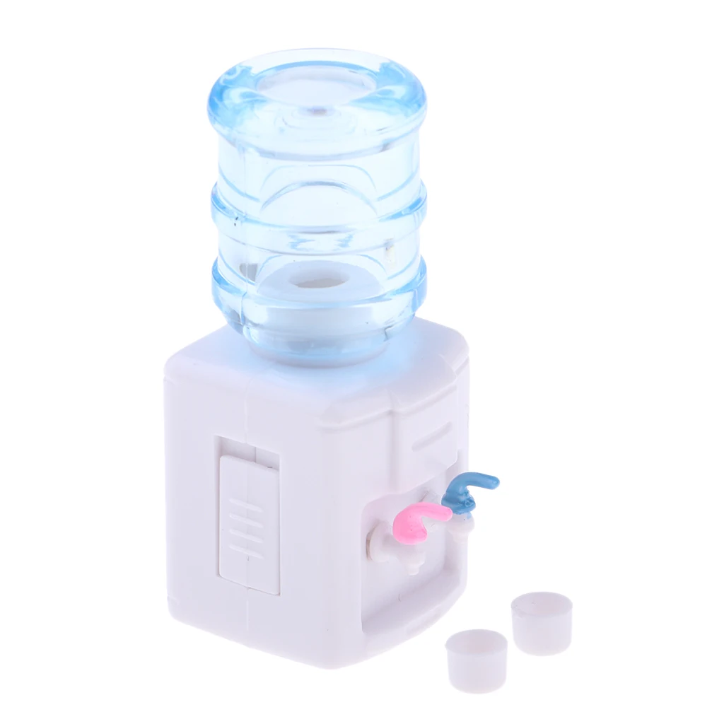 

Dollhouse Miniature Furniture Life Scenes Decor - 1/12 Water Cooler Model with Cups - Room Items