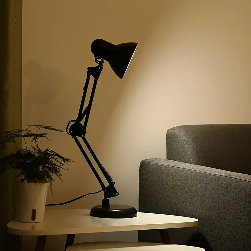 

Swing Arm Desk Lamp Classic Architect LED Stand Table Lamp for Office Reading Light Adjustable Arm Bulb E27 EU Plug In AC 90~260