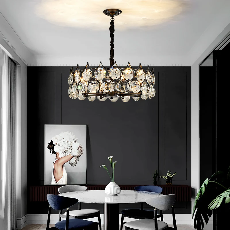 Современная хрустальная люстра роскошное украшение для гостиной