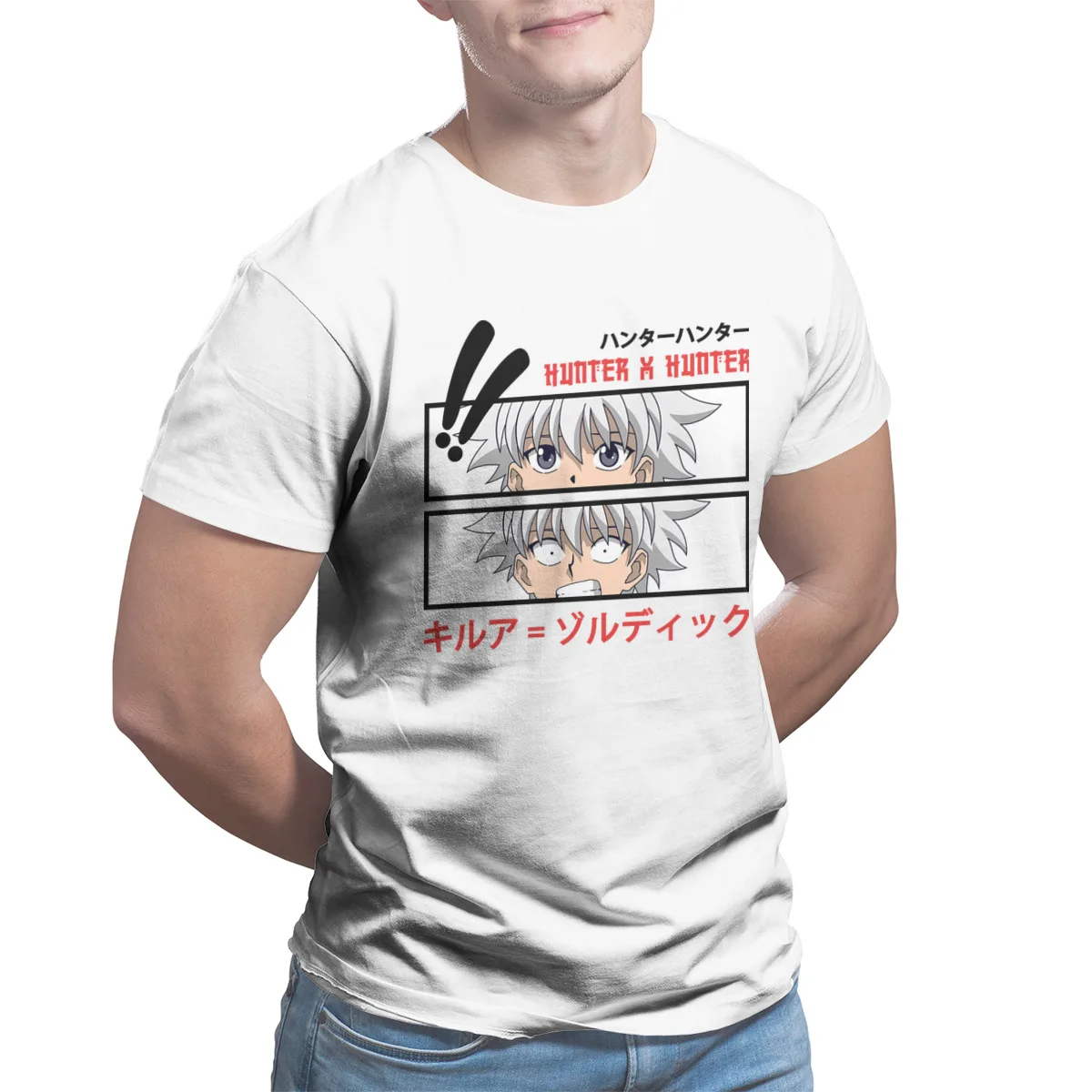 

Killua Zoldyck Anime T-shirt Kawaii Short Sleeve Sleeve Streetwear Retro Round Collar Plus Size Clothing 24234