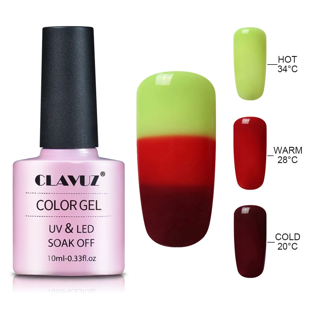 CLAVUZ термочувствительный изменение цвета Гель лак для ногтей отмачиваемый УФ