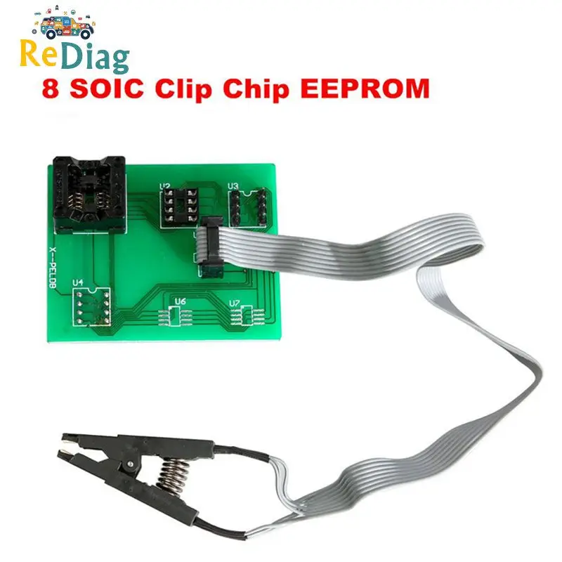 Плата EEPROM адаптер 8 soic зажим для Xprog V5.60/V5.70/V5.74/V5.84 UPA зеленый V1.3 PCB поддерживает