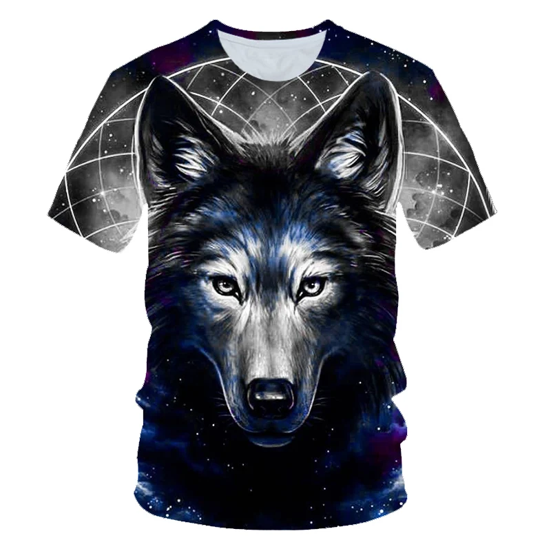 

2021 New Wolf Head 3D Printed T-Shirt Street Men/Women Summer Casual Fashion Cool Extra Large T-Shirt Harajuku Plus Size Top