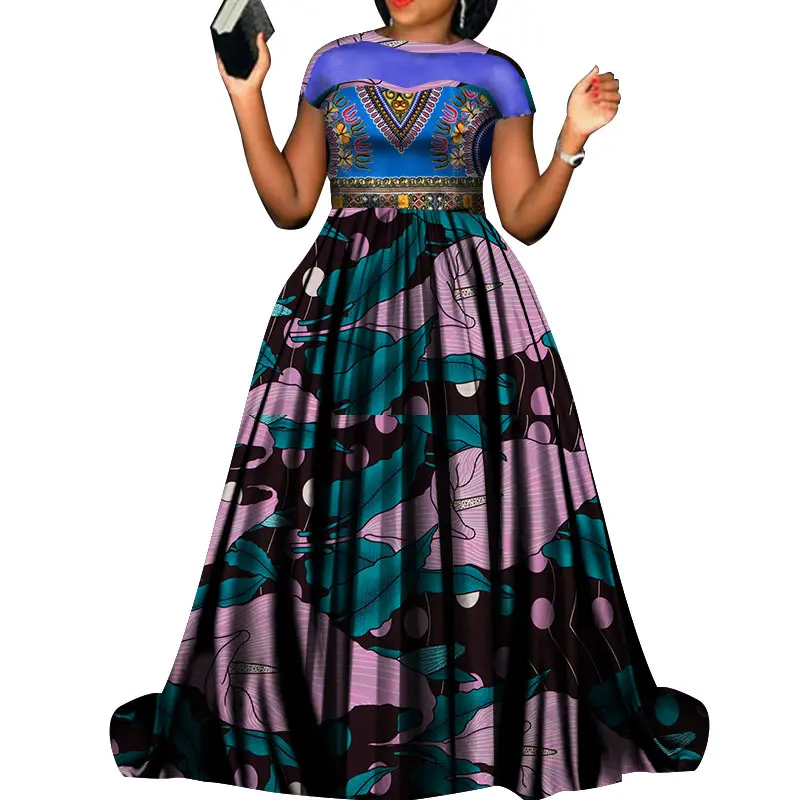20019 женское Африканское платье Модное бальное до пола женские элегантные