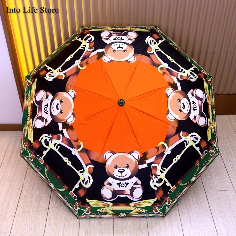 

Big Folding Automatic Umbrella Rain Women Sun UV Umbrella Beach Parasol American Outdoor Ladies Umbrellas Windproof Gift Ideas