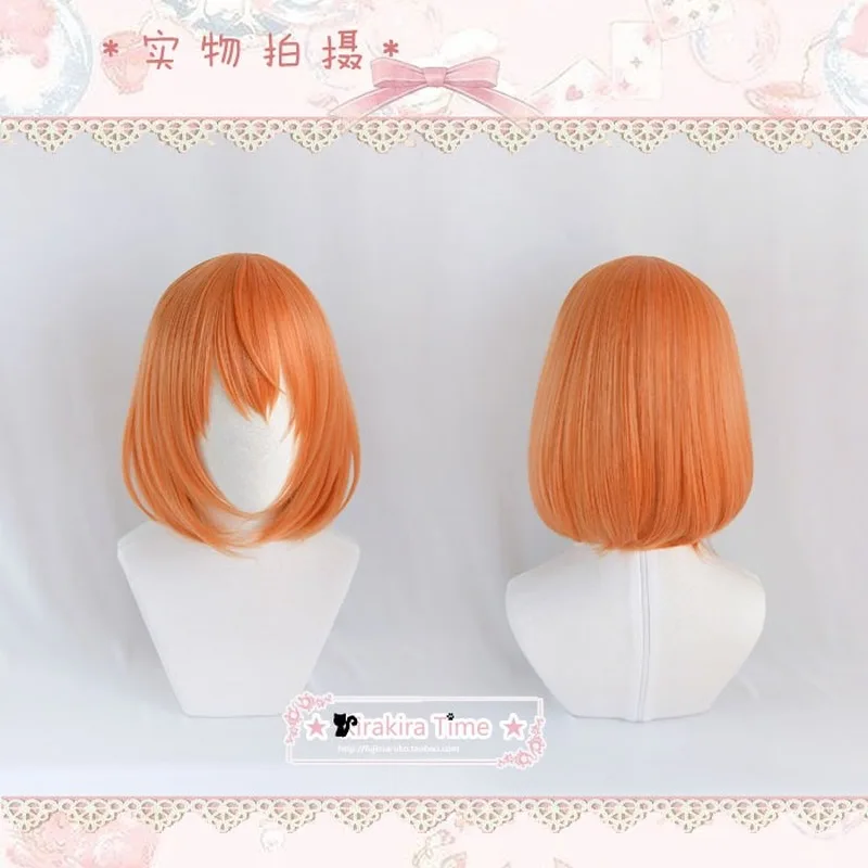 

The Quintessential Quintuplets Nakano Yotsuba Orange Short Heat Resistant Synthetic Hair Cosplay Halloween Party + Wig Cap