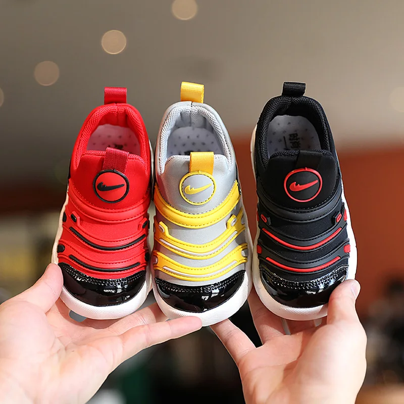 

Kids Slip-Up Casual Shoes 2021 New Baby Spring Pu Lightweight Sneakers Boy Girl Child Child Non-slip Run Walk Casual Shoe 21-30