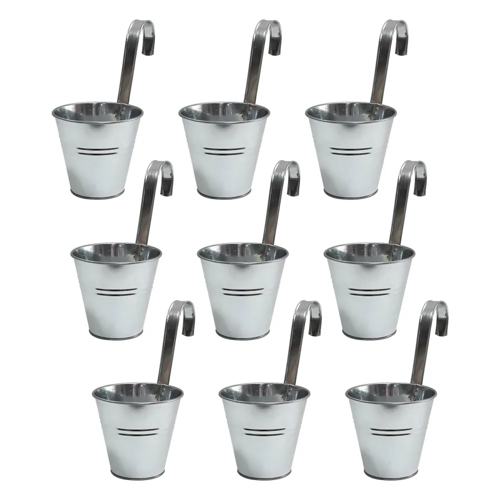 

Hanging Balcony Plant Holder Iron Pot Flower Bucket Planter Home Decor Garden Can Be Hung On Balconies With Detachable Hooks