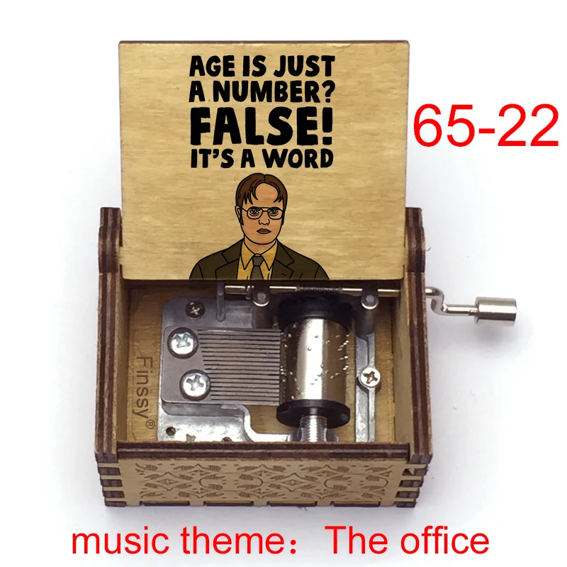 Новейшая деревянная музыкальная шкатулка с рисунком героев офиса Дуайта Джима