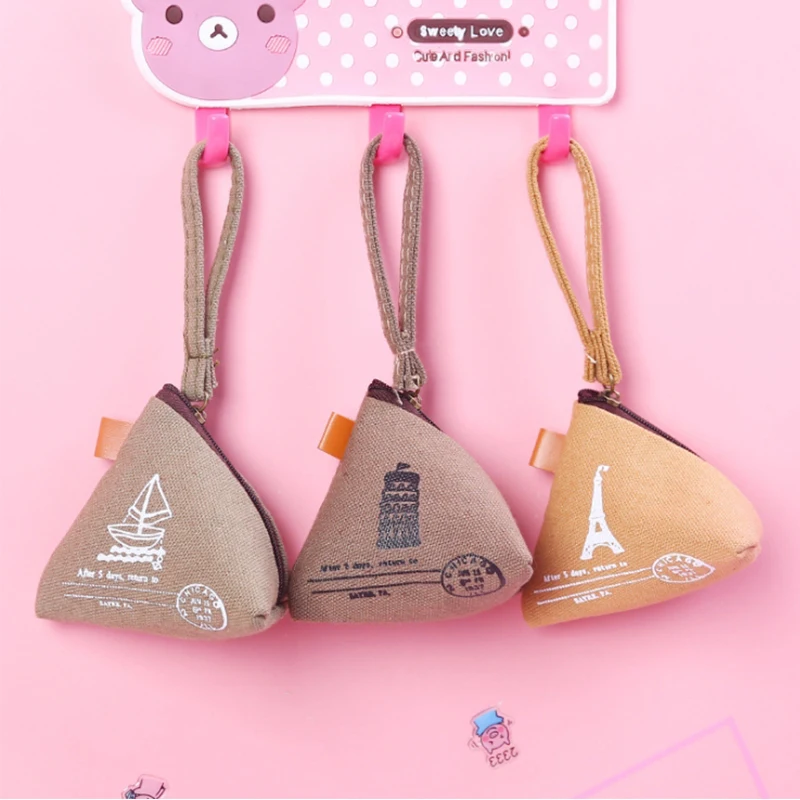 Милый холщовый Кошелек для монет креативная Ретро сумка хранения монет|Кошельки