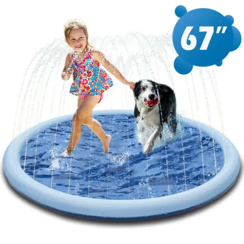 Большой детский надувной коврик для распыления воды круглый игровой
