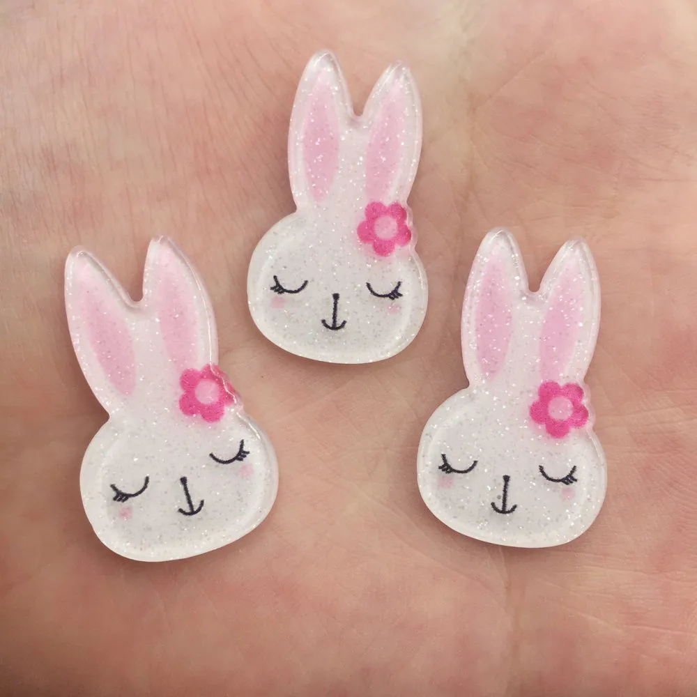 10 шт. милые цветные блестящие акриловые стразы с плоской задней стороной в виде