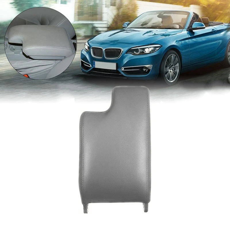 Кожаный подлокотник для BMW E46 3 серии 1998-2006 Крышка центральной консоли серого