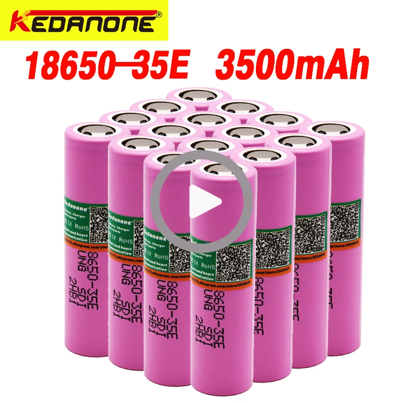 10 шт. 100% оригинал inr18650 35e для 18650 3500 мАч 13A разрядка INR18650 35E литий ионная