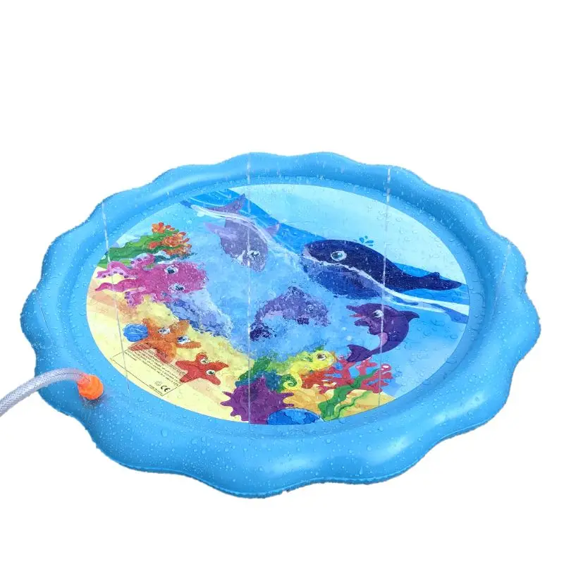

Inflatable Spray Water Cushion Pads Summer Game Playing Sprinkler Mat Round Fun Lawn Water Slides Pools Outdoor Swimming Toys