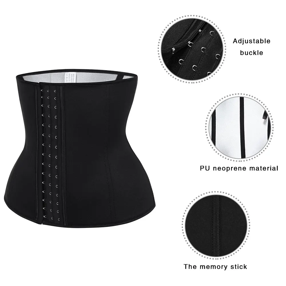 Body Shapers Neoprene 9 Steel Bone Abdomen Sweating Shaper High Elastic Waist Trainer Weight Loss for Women Corset New | Женская одежда