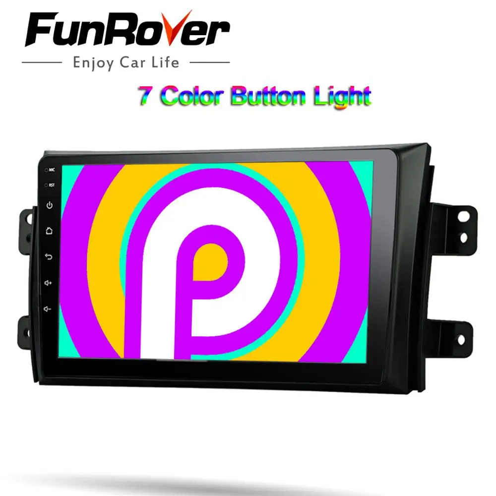 Автомобильный мультимедийный dvd плеер FUNROVER 2 Гб ОЗУ android 9 0 2.5D + IPS gps навигация для