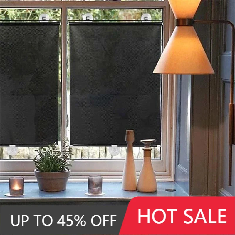 

Shading Roller Blinds, Perforated Suction Cups, Blackout Curtains, Portable Curtains for Home and Office Doors and Windows