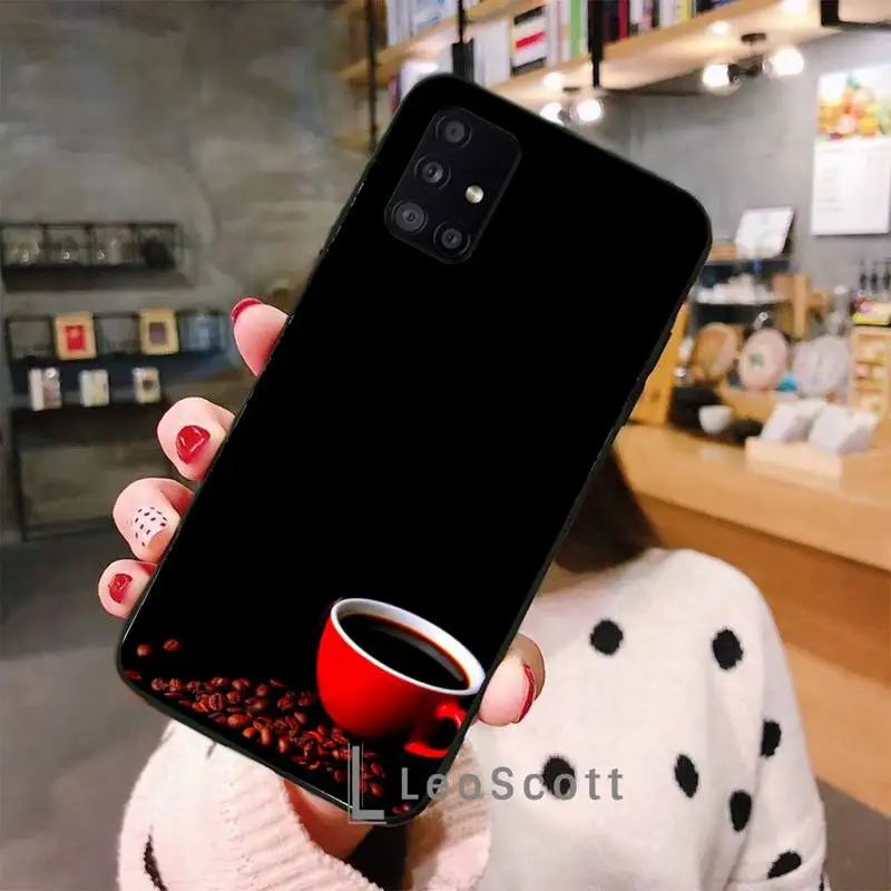 

Coffee beans Phone Case For Samsung A40 A31 A50 A51 A71 A20E A20S S8 S9 S10 S20 Plus note 20 ultra