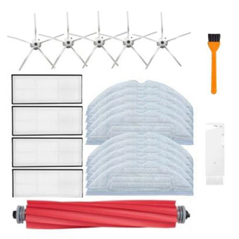 

Запчасти для пылесоса Xiaomi Roborock T7S T7Plus S7, основная и боковая щетки, фильтр НЕРА, тряпочка