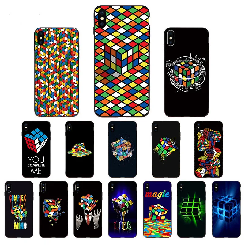 

Professional Rubik's Cube Art Designe Phone Coques For iPhone 6plus 6s 6 5 5s SE 2020 7 8 X XS max XR 8plus 7plus 11 11pro Cases