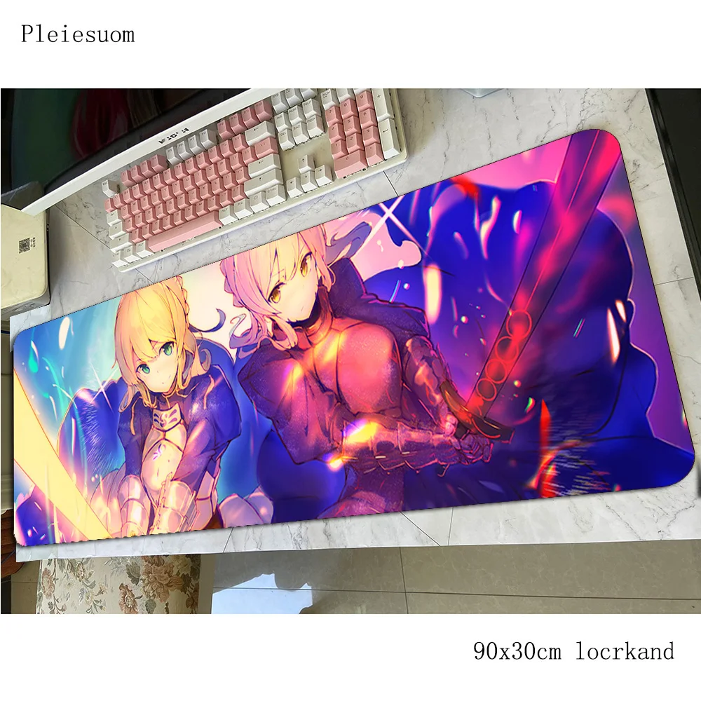 

Saber Alter mousepad 900x300x4mm HD pattern Computer mouse mat gamer gamepad pc Fashion gaming mousemat desk pad office padmouse
