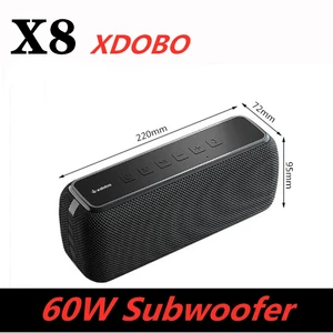 60w bluetooth speaker bass subwoofer ipx5 waterproof portable column type c voice assistant speakers music center 15h play time free global shipping