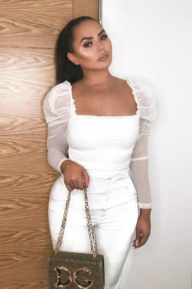 Женская пикантная блузка с длинным рукавом рубашка повседневный Топ однотонная