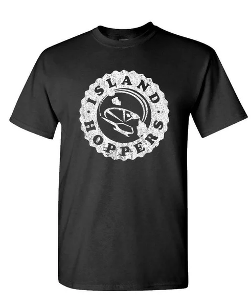 

ISLAND HOPPERS - magnum 80's retro tv show - Mens Cotton T-Shirt shirt