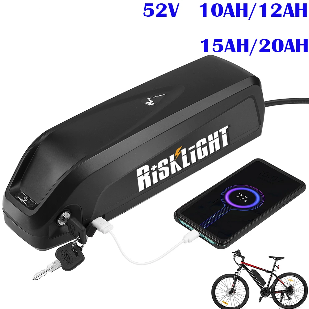 Литий-ионный аккумулятор для электровелосипеда 52 в 15 Ач 10 USB порт вольт 1500 Вт 20