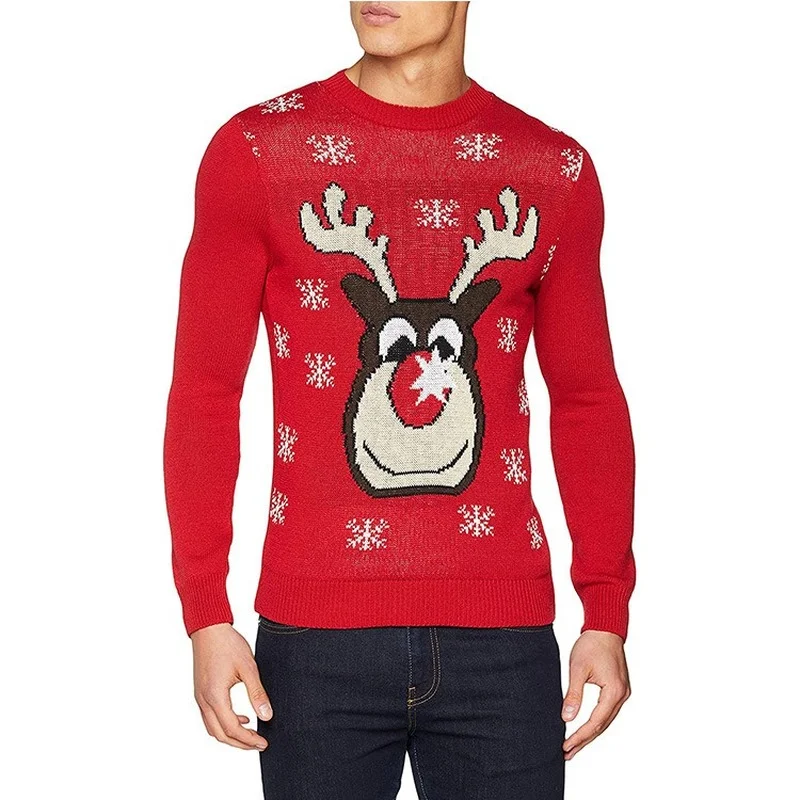 

Puyuan Sweater European And American Christmas Jacquard Sweater