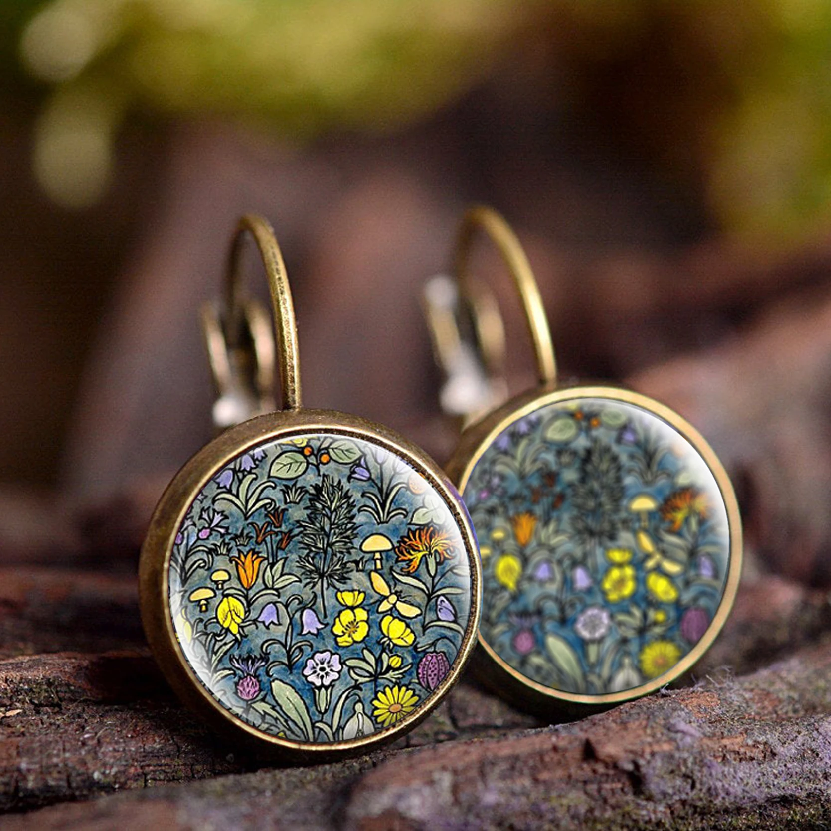 Серьги гвоздики Сакура с маргариткой стильные сережки цветами в простом стиле