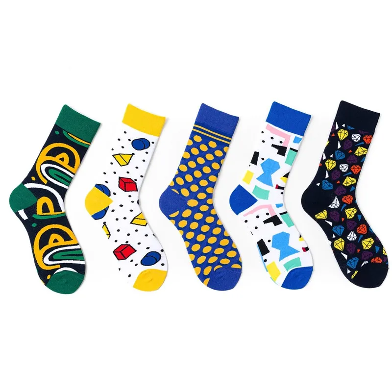 DOIAESKV новинка веселые забавные мужские носки с графикой хлопковые винтажные в