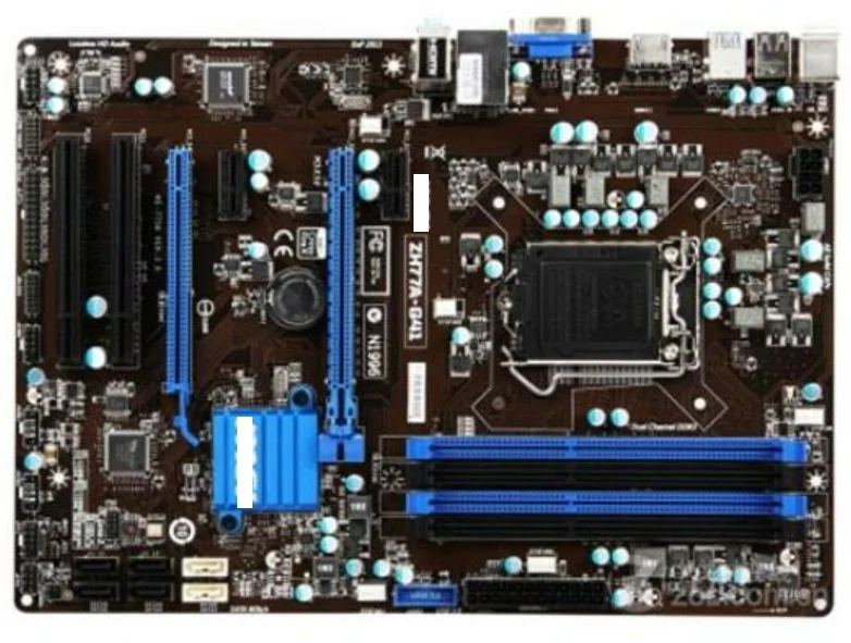 Оригинальная материнская плата для ZH77A-G41 DDR3 LGA 1155 Плата USB 2 0 I3 I5 I7 CPU H77 настольного