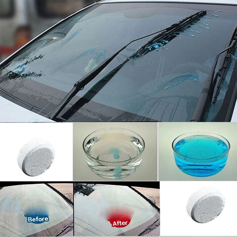 

5pcs / pack Auto Car Windshield Glass Wash Cleaning Concentrated Effervescent Tablets Cleaner Fluid Car Solid Cleaner