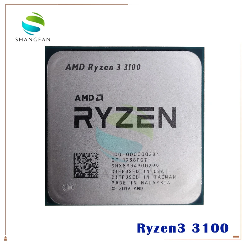 AMD Ryzen 3 3100 R3 6 ГГц четырехъядерный восьмипоточный процессор 65 Вт L3 = 16M 100 000000184