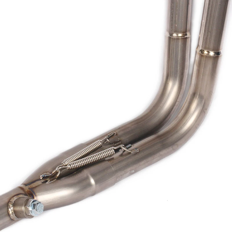 

Titanium Exhaust System Pipe Header Front Link Connect Pipe Motorcycle Vent Pipe 2017-2019 For Kawasaki Ninja 400 250 Slip On