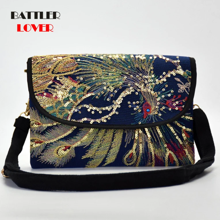 

Новый Модный женский этнический клатч ручной работы с вышивкой в виде феникса, винтажный кошелек-кошелек