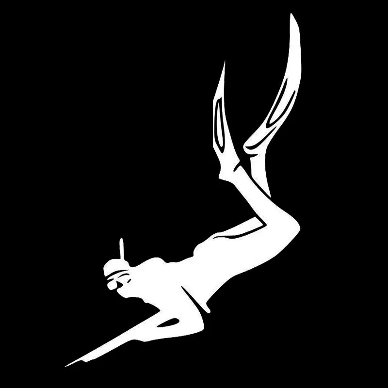 

Dawasaru Fashion Diving Car Sticker Personalized Sunscreen Decal Laptop Motorcycle Auto Decoration Accessories PVC,18cm*12cm