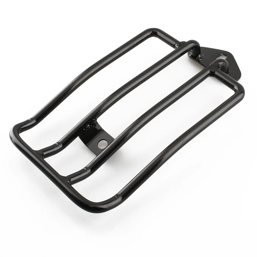 Черное заднее сиденье для мотоцикла подходит багажника поддерживающая полка Harley