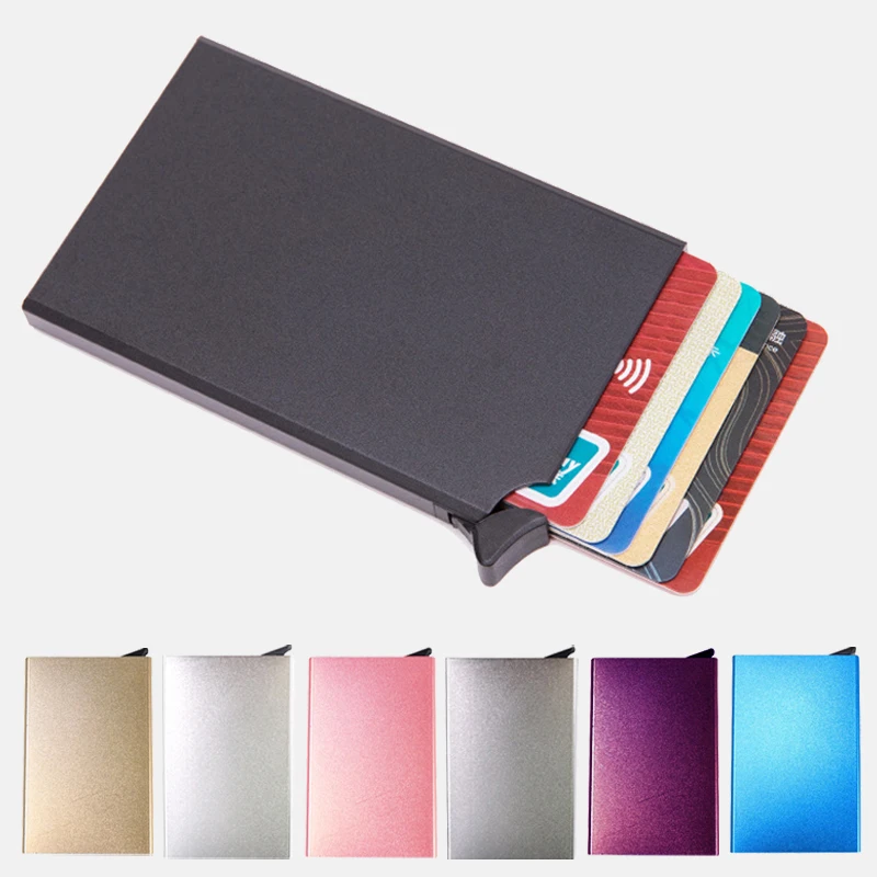 Чехол унисекс для кредитных карт с защитой от кражи металлический